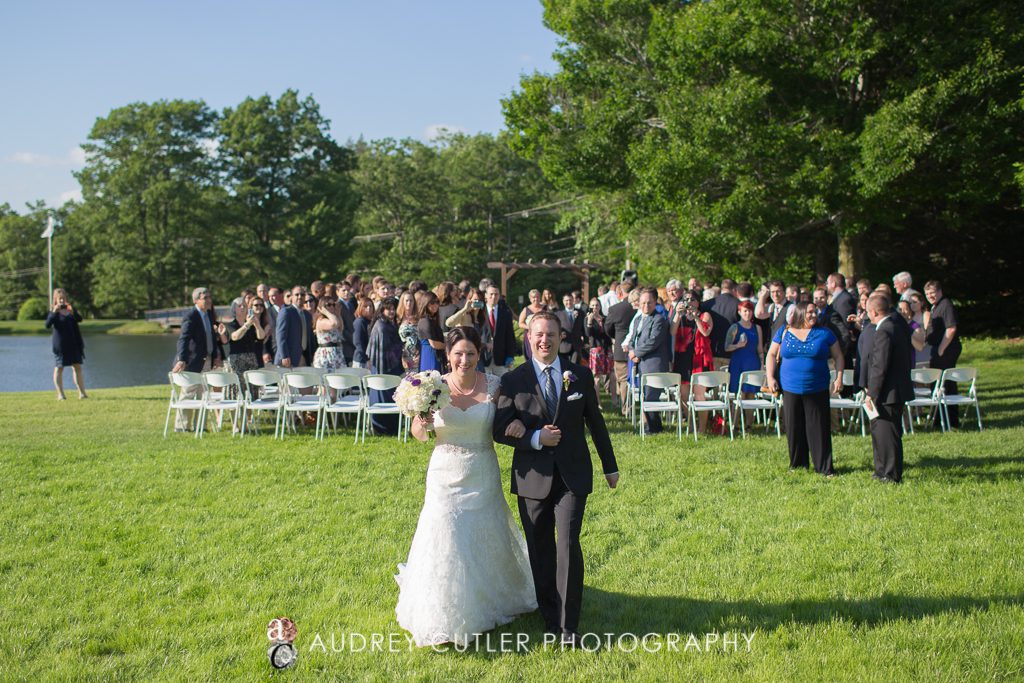 Vibrant Wachusett Mountain Wedding Ceremony - yay they are married!