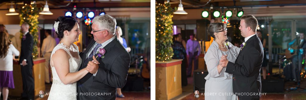 Wachusett Mountain Wedding father daughter dance and mother son dance