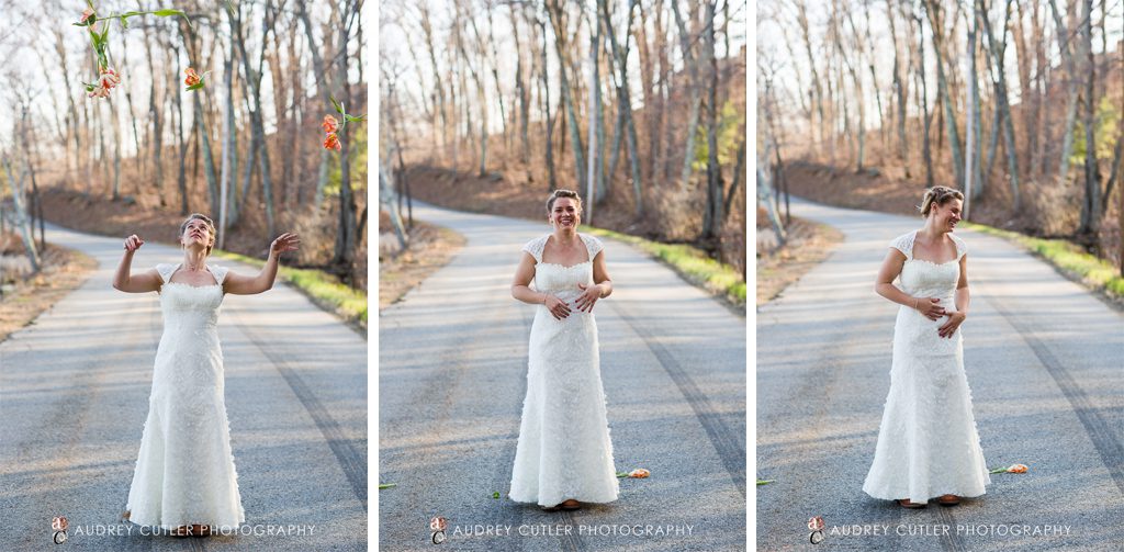 Central Mass back roads vibrant bride - © Audrey Cutler Photography 2014