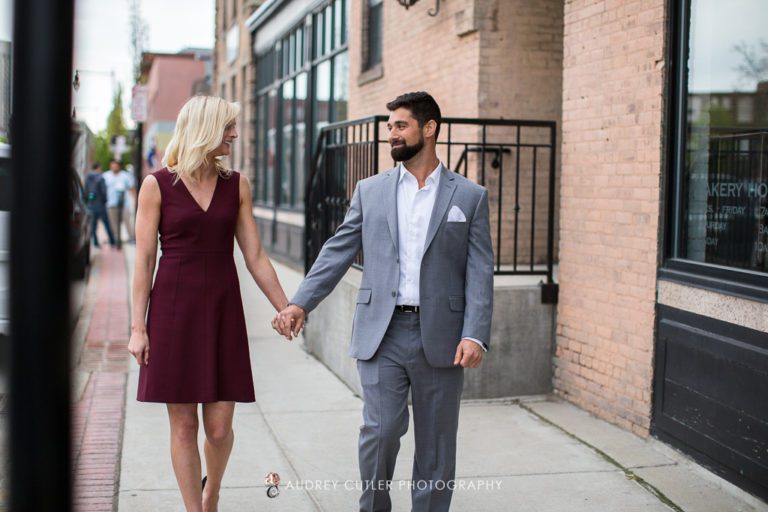 Canal District Engagement Session Worcester, MA New England Wedding