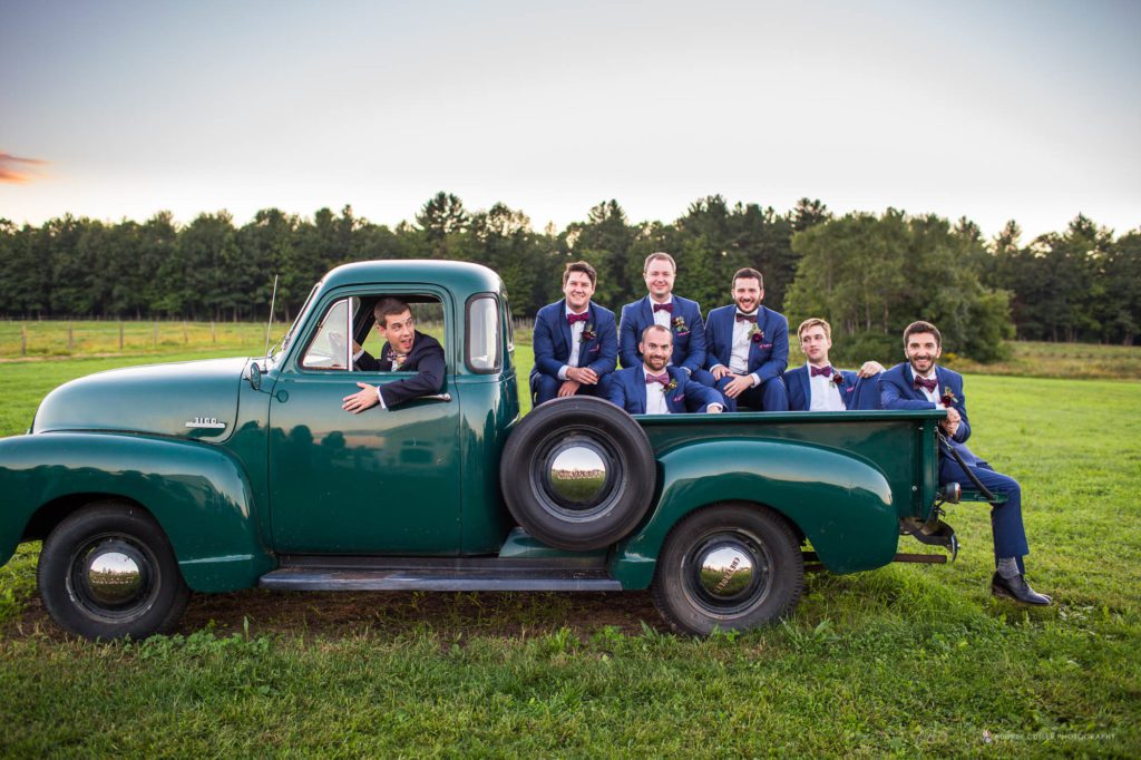 valley-view-farm-wedding-pick-up-truck-groomsmen