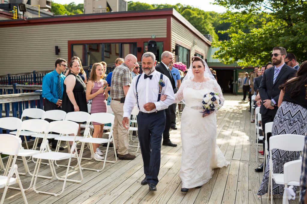 father-bride-aisle-wachusett-mountain-wedding-deck