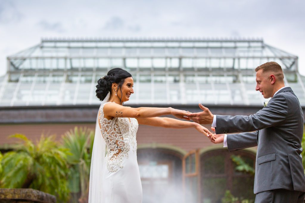 first-look-bride-groom-tower-hill-botanic-systematic-garden
