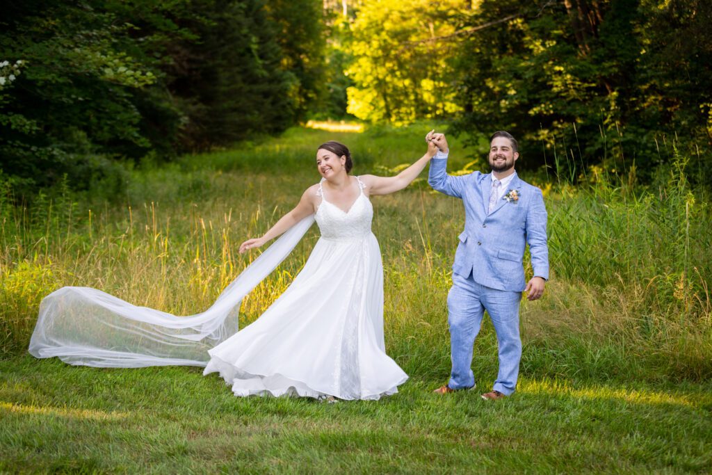 bride-long-veil-oakholm-farm-wedding-