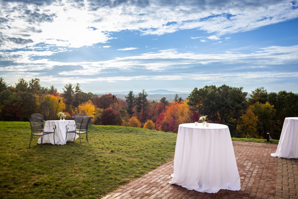 high-top-tables-cocktail-patio-view-fruitlands-museum-wedding-9