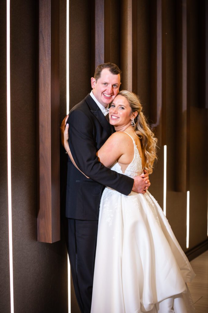 bride-and-groom-in-lobby-of-ac-hotel-marriott-worcester-ma