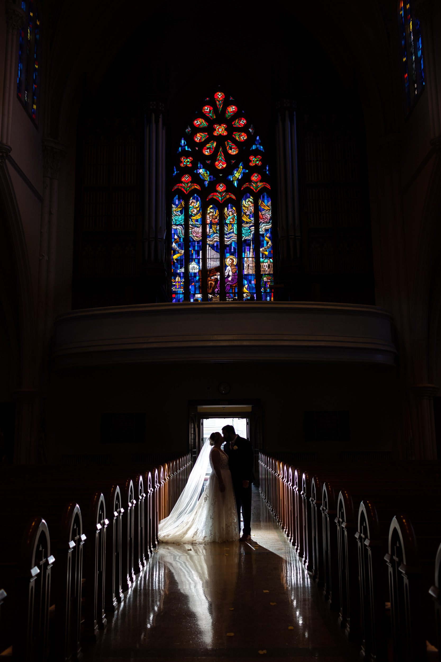 silhouette-church-stained-glass-wedding-leominster-ma