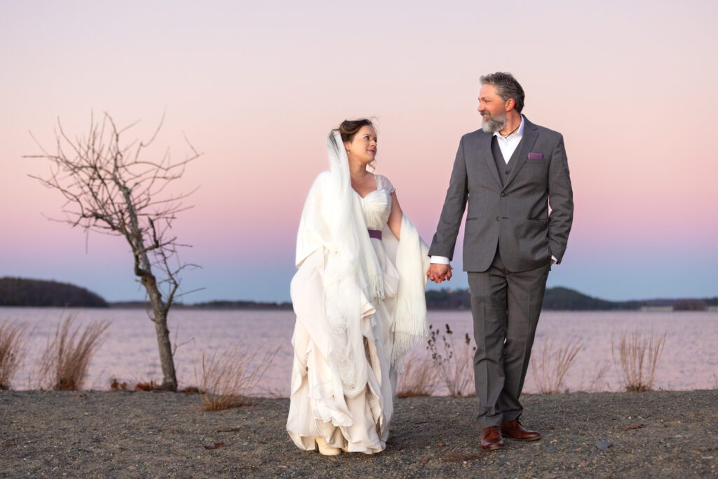 Elopement Photography at wachusett reservoir