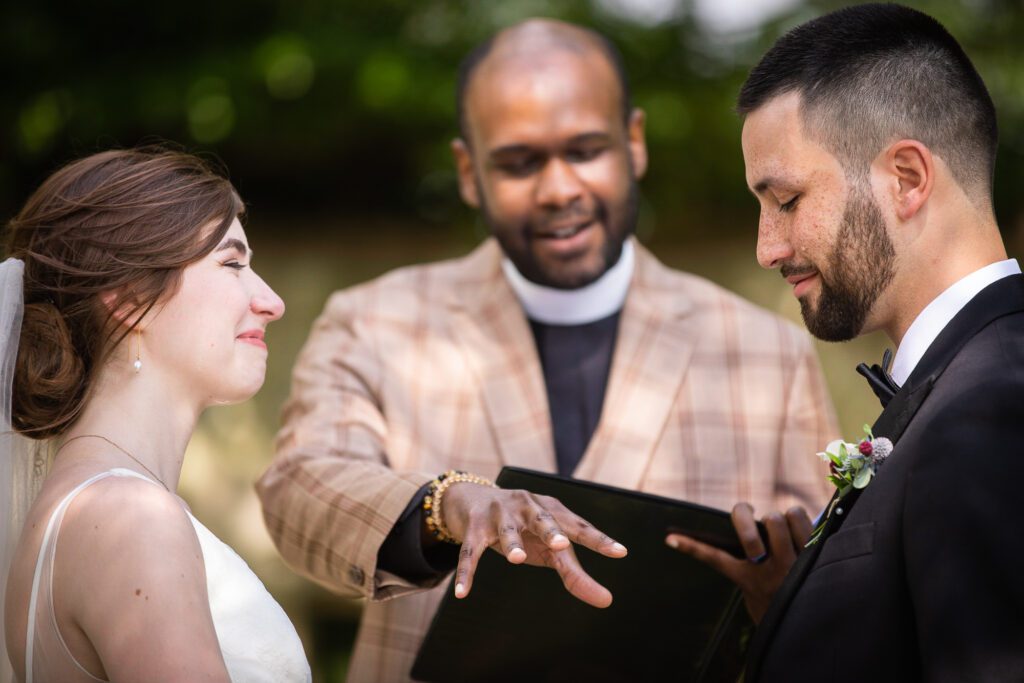 Why Little Moments Matter on Your Wedding Day-couple-cry-wedding-ceremony-vows-massachusetts