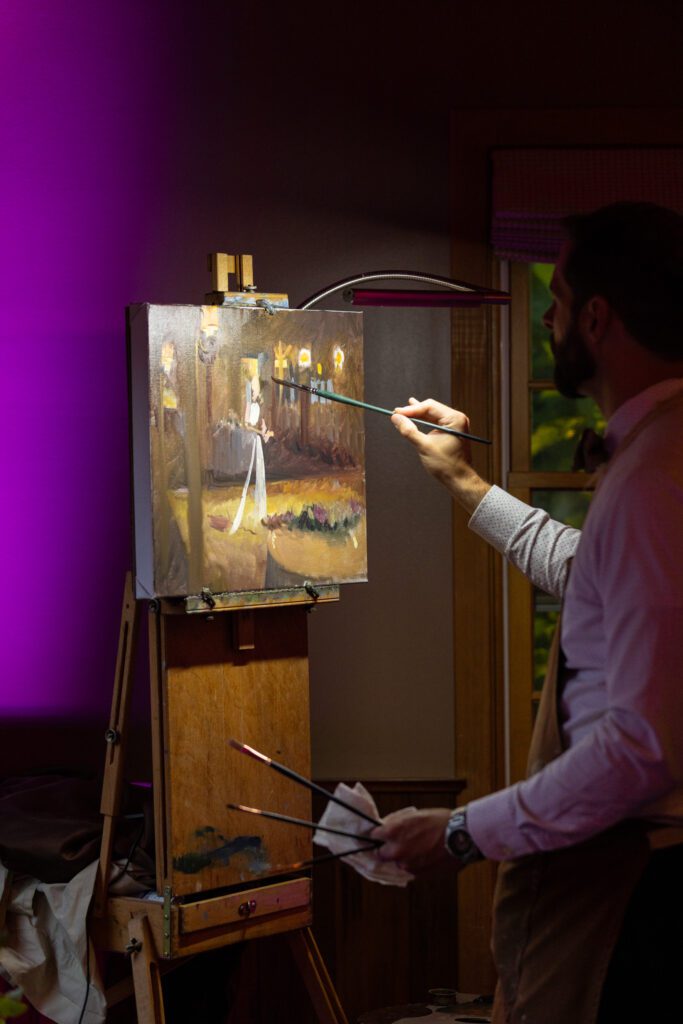 live painting- john henry - personal touches for your wedding day