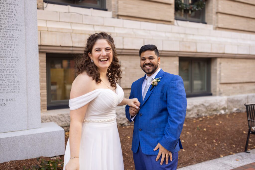 Catherine & Neenad's City Hall Elopement Marlborough Massachusetts audrey cutler photography